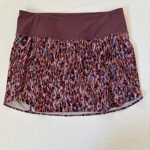 Athleta Run with It Skort in Multicolor Pattern